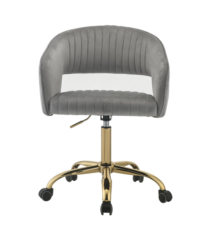 Bryn Swivel Office Chair with Adjustable Lift Seat - Gray