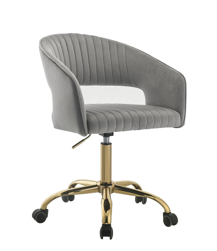 leather swivel office chair - Gray