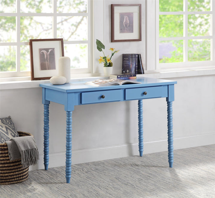 2 drawers writing desk - Blue