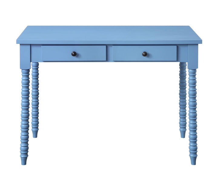 Cora Rectangular Writing Desk with 2 Storage Drawers - Blue