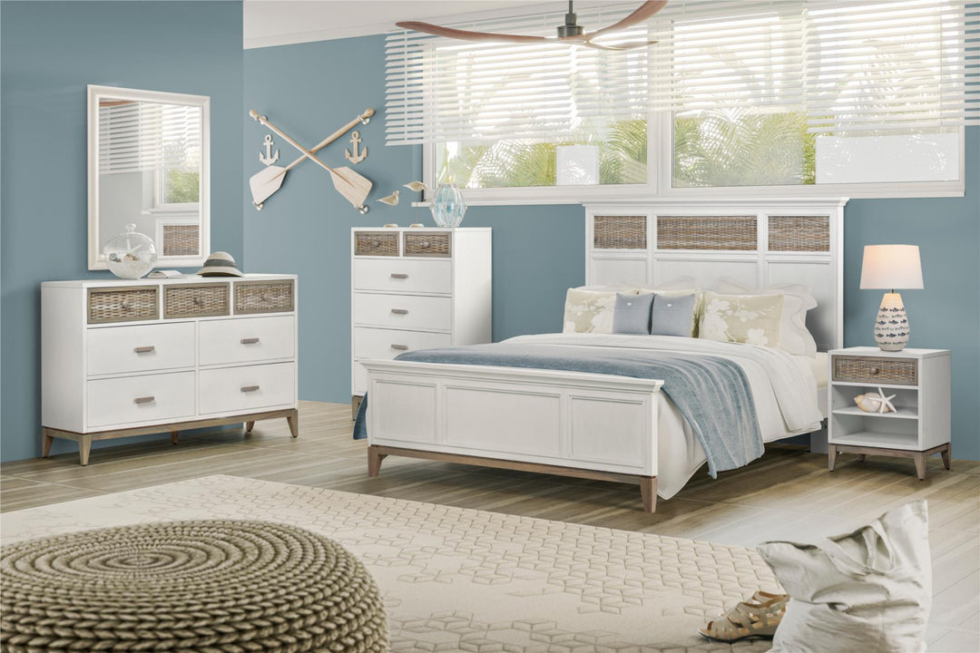 Opa-Locka 1 drawer Nightstand White - White
