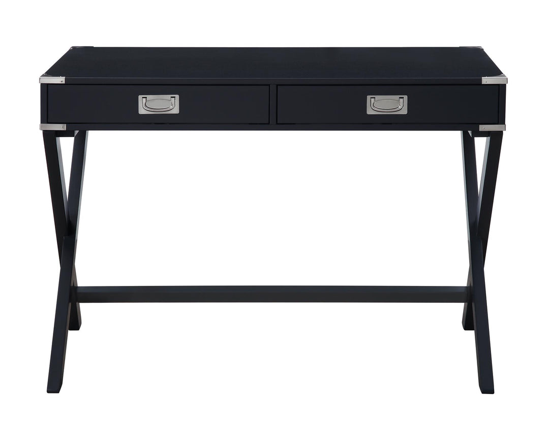 Violet Writing Desk with 2 Storage Drawers - Charcoal