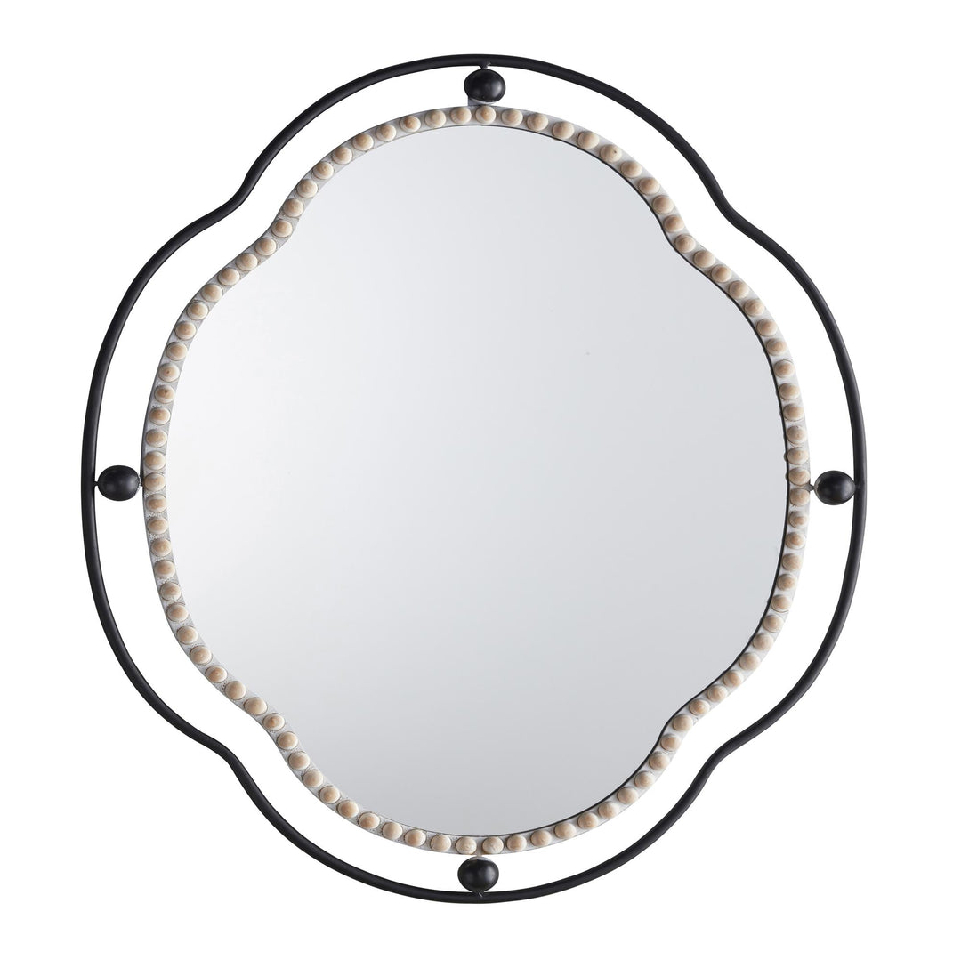 rustic oval mirror - Black