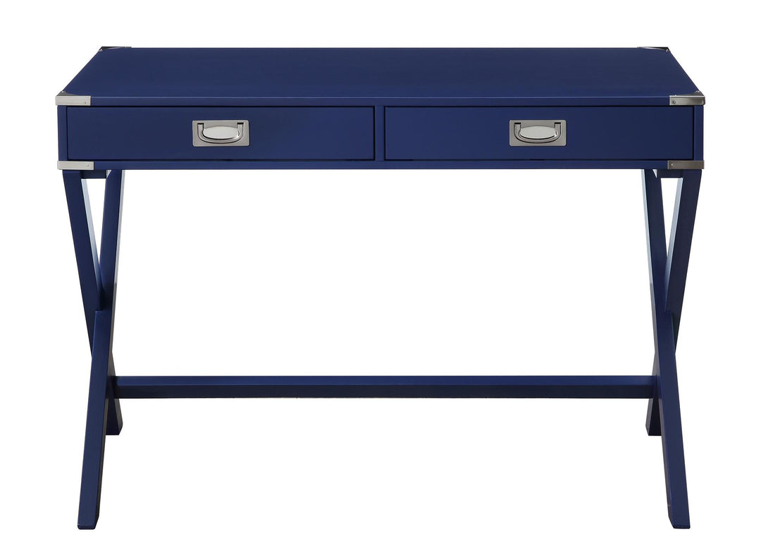 Violet Writing Desk with 2 Storage Drawers - Navy