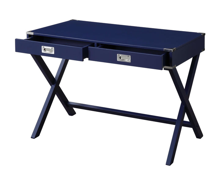 rectangular learning writing desk with 2 storage - Navy