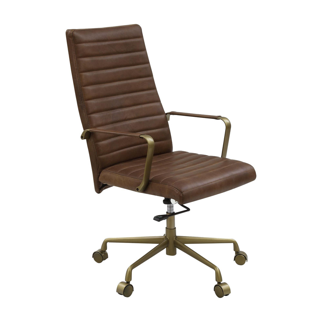 Modern swivel office chair - Brown