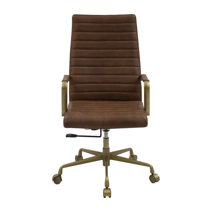 Forest Swivel Office Chair with Adjustable Seat Height - Brown