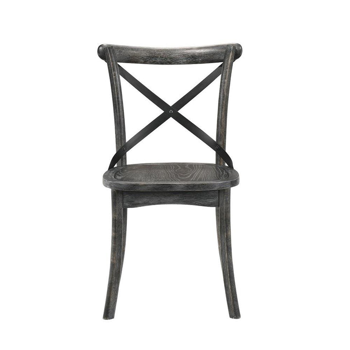 Anais Armless Side Chairs, Set of 2 - Rustic Gray