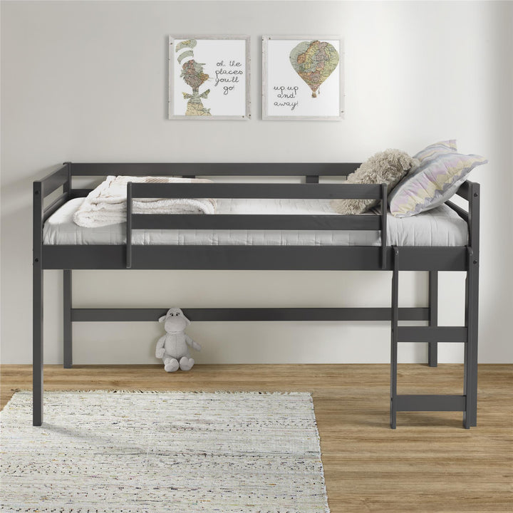 reversible ladder in twin loft bed - Gray
