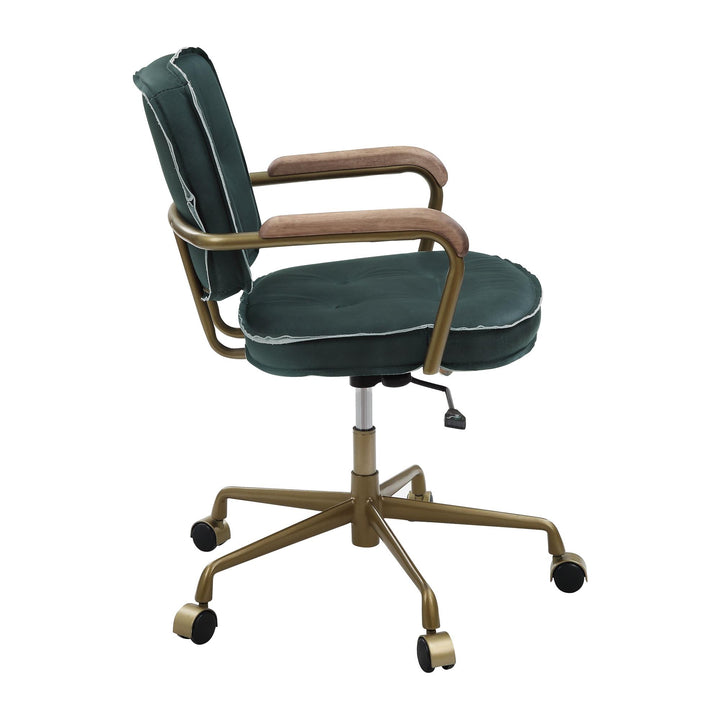 5-star base casters swivel chair - Emerald Green