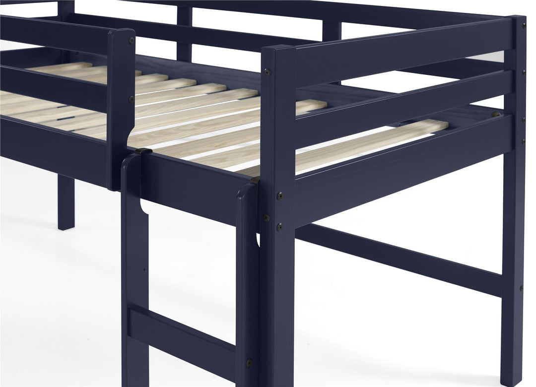 twin loft bed with underneath space - Navy