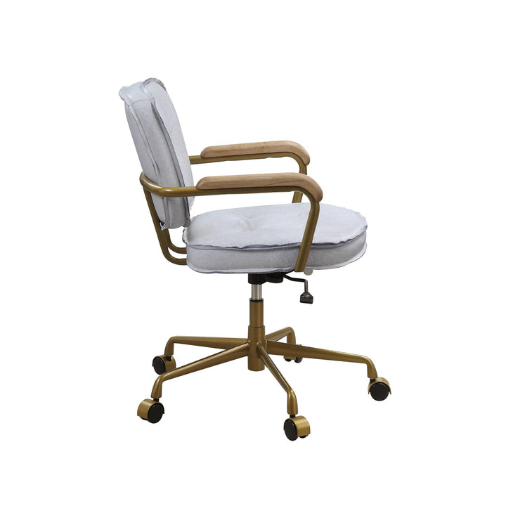 5-star base casters swivel chair - White