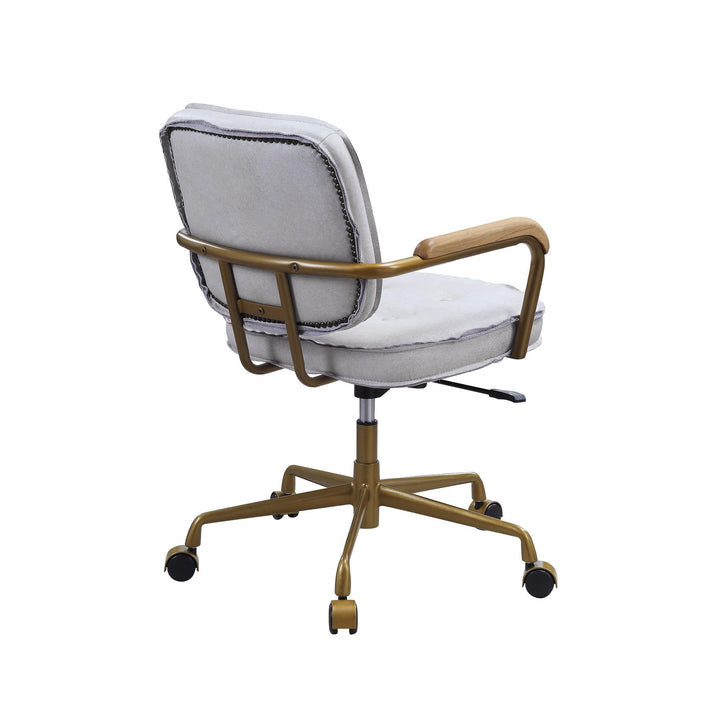 Office chair with swivel seat - White