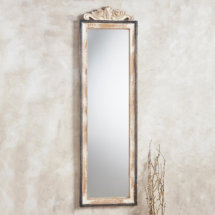 Rustic Firwood Full Wood Rim Mirror - Gold