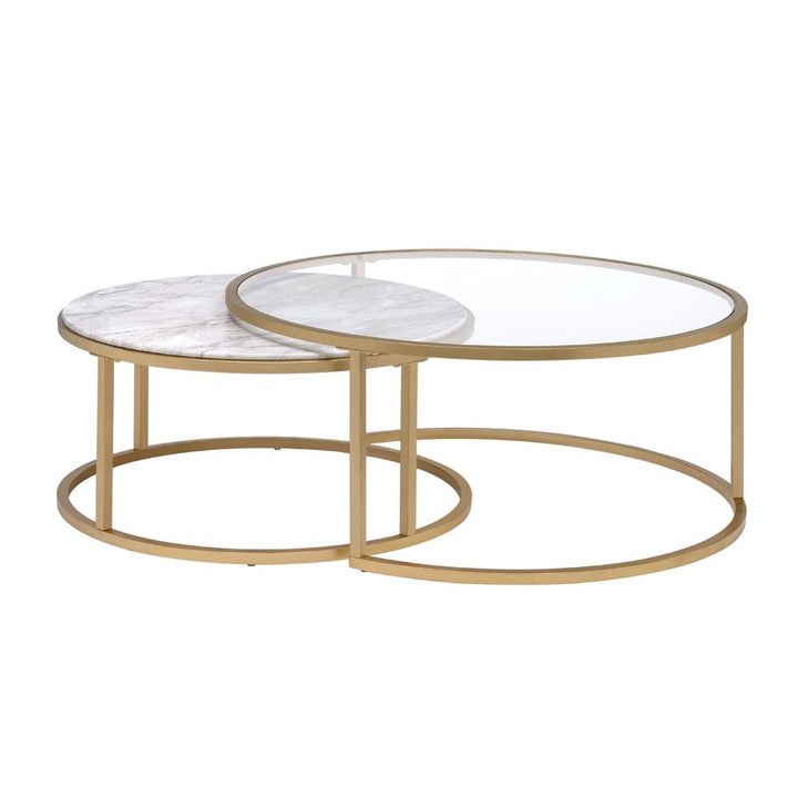 Evanna Nesting Tables, Set of 2 - Gold