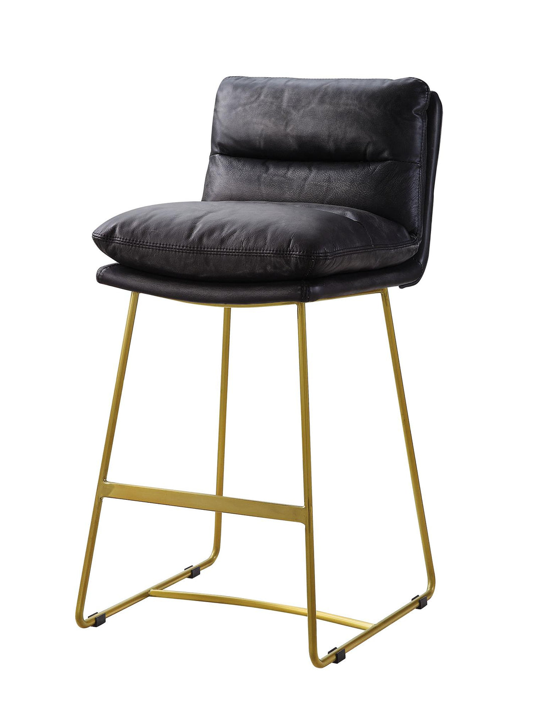Modern armless counter height chair - Black