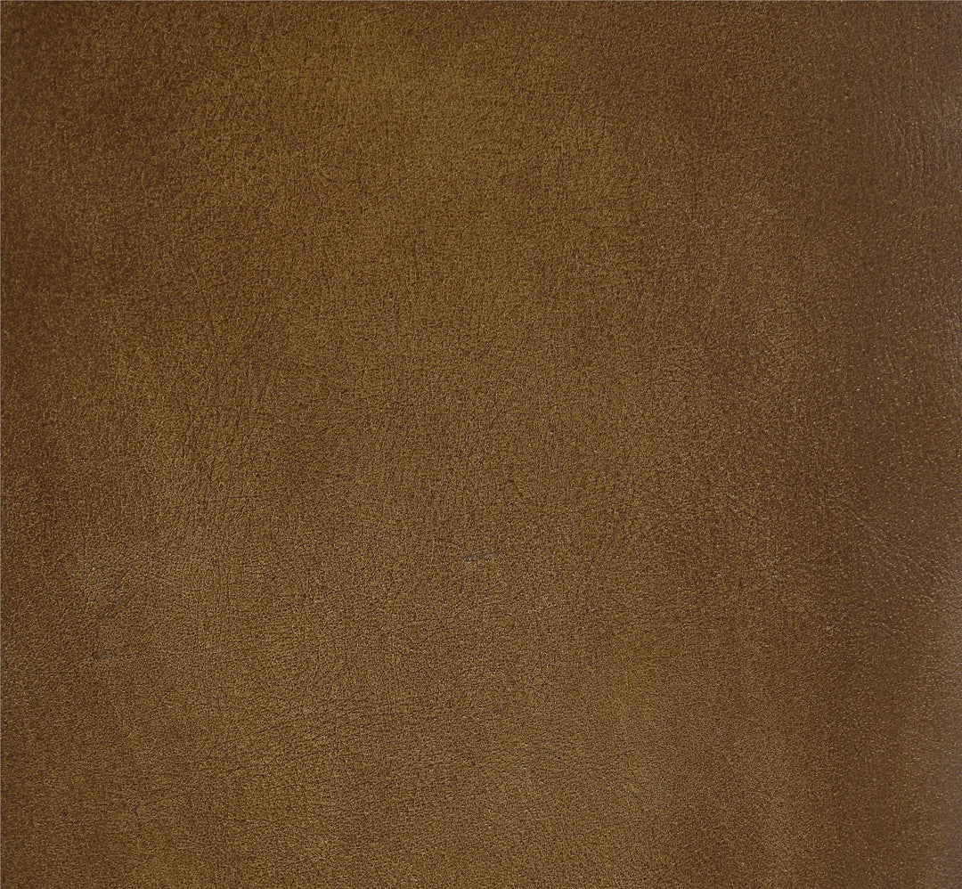 Leather armless bar height chair - Brown