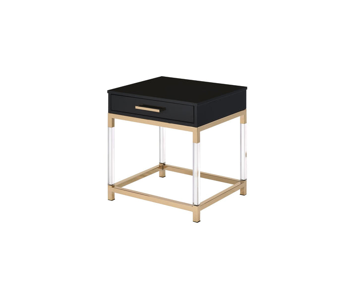 Modern rectangular end table- Black