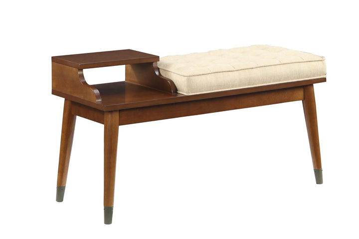 Addition seating space bench for guest - Walnut