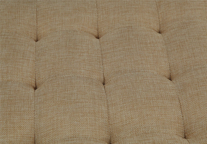 Stylist buttonless tufted bench - Walnut
