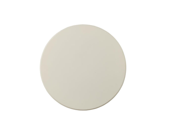 Round accent table - White