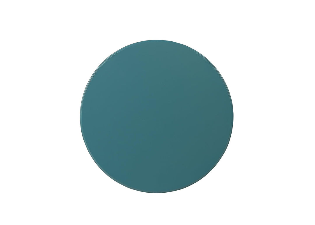 small space pedestal accent table - Teal