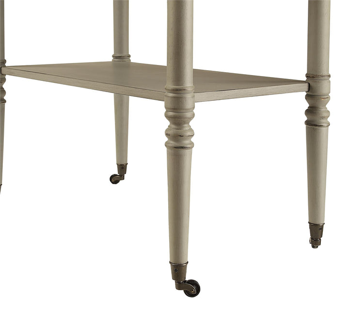 Serving cart with lower open storage - Beige