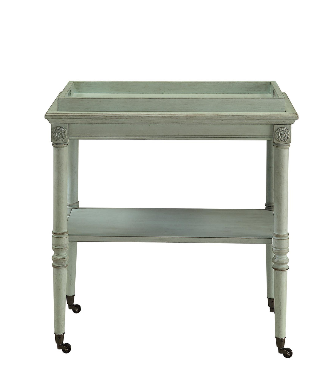 Orla Rectangular Serving Cart with Removable Tray - Green