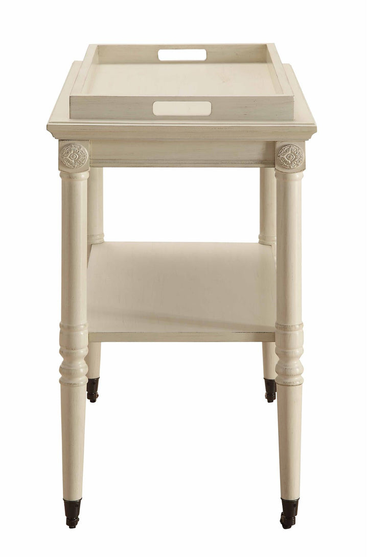 Wooden serving cart - Antique White