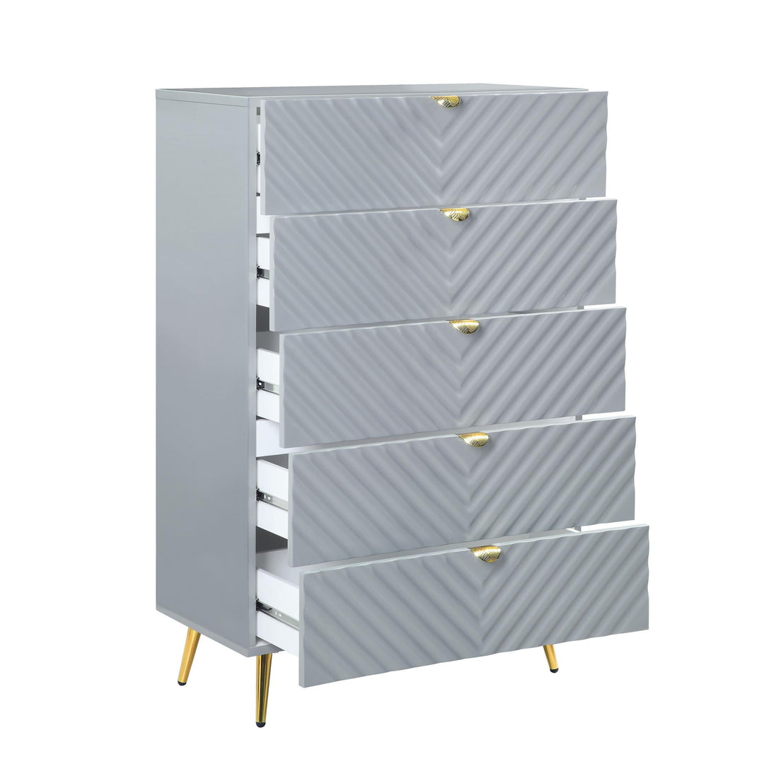 5 drawer chest dresser - Gray