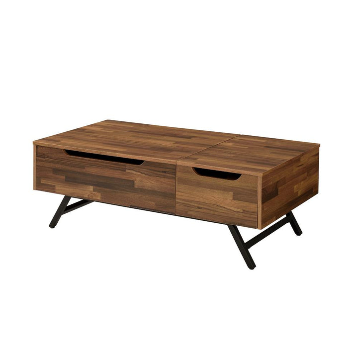 Lift top Rectangular Coffee Table with storage - Walnut