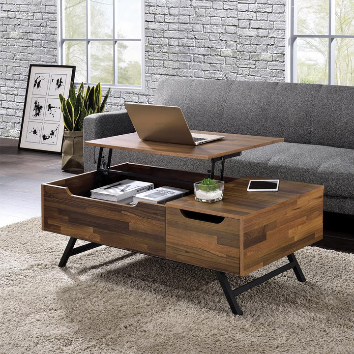 Lift top Rectangular Coffee Table - Walnut