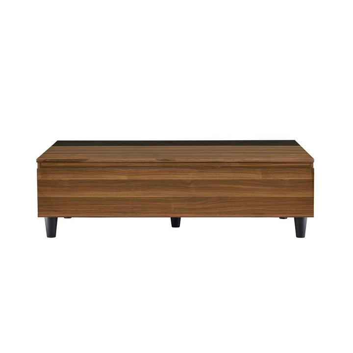 Lift top and open compartment coffee table - Walnut