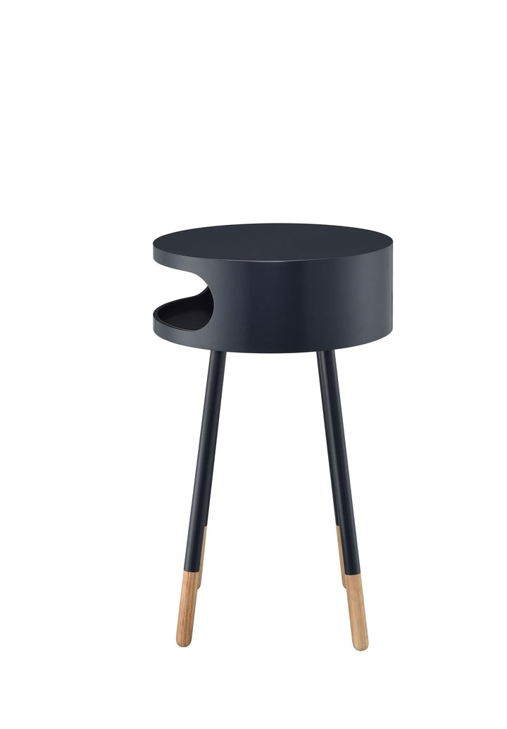 accent table with open storage - Black