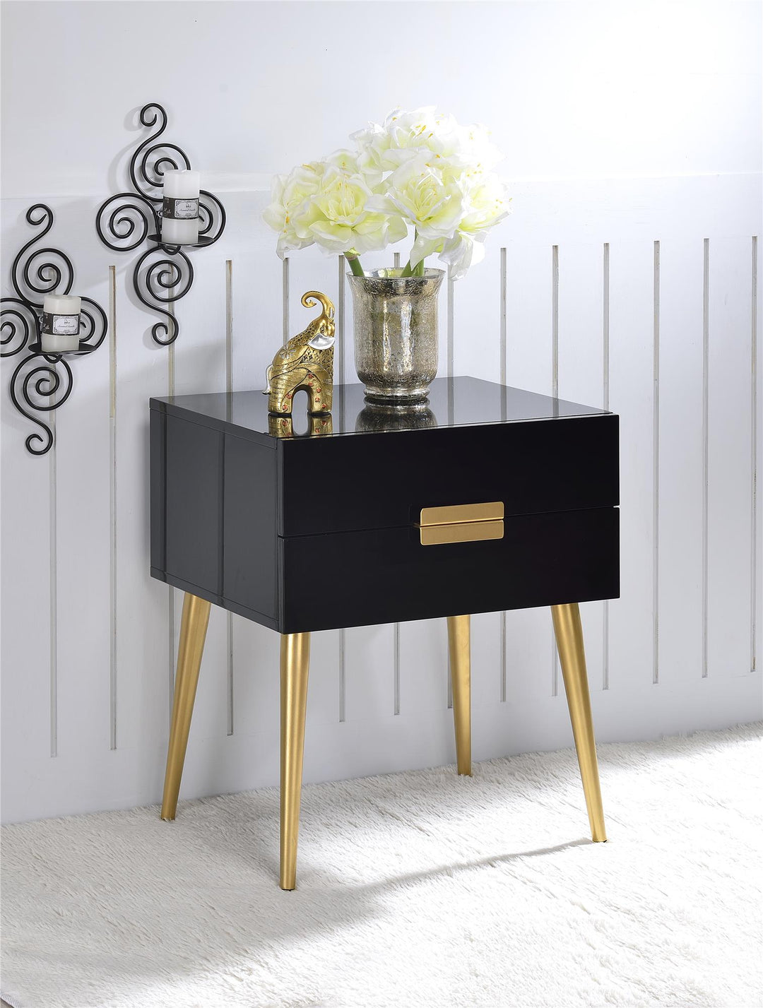 Rectangular End Table - Black