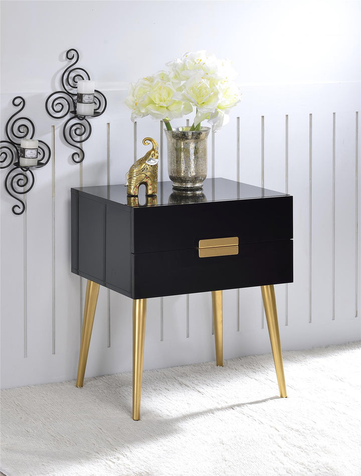 Rectangular End Table - Black