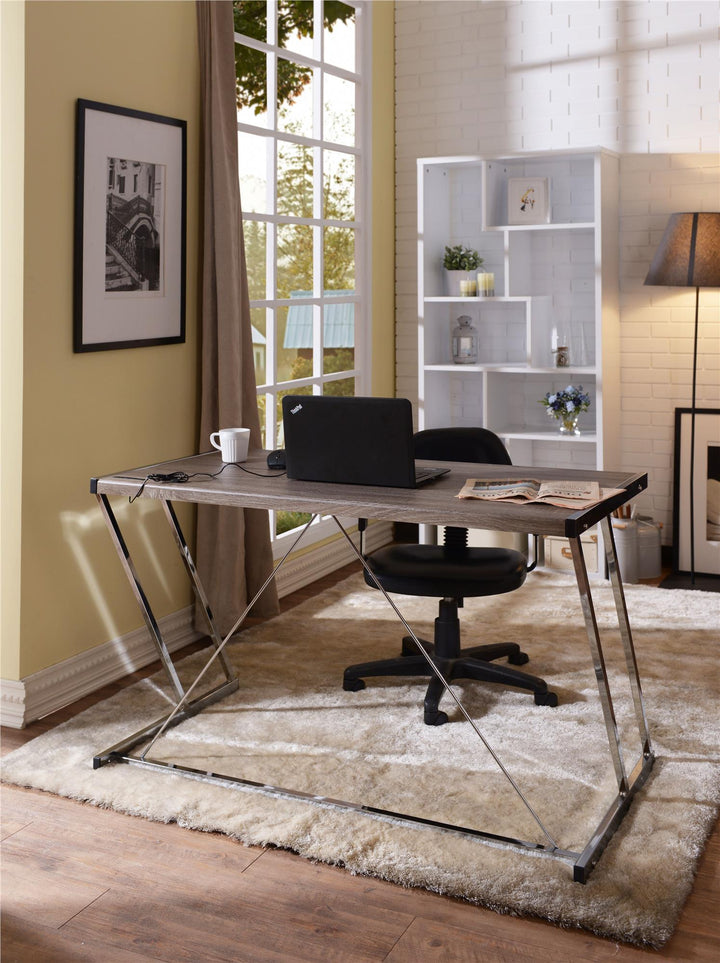 Modern writing desk with charging solutions -  N/A