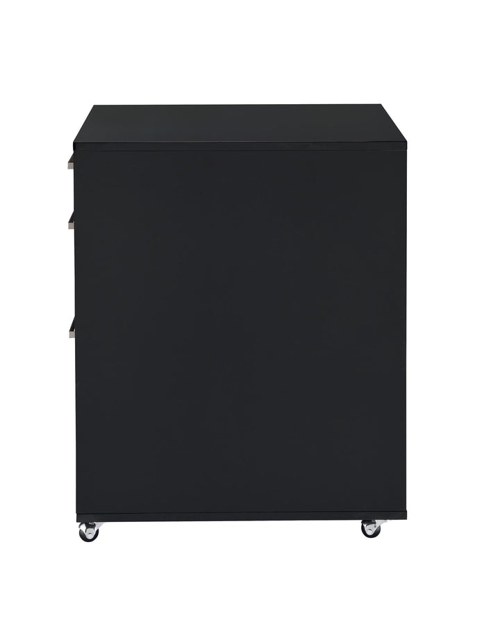 3 drawers Rectangular File Cabinet - Black