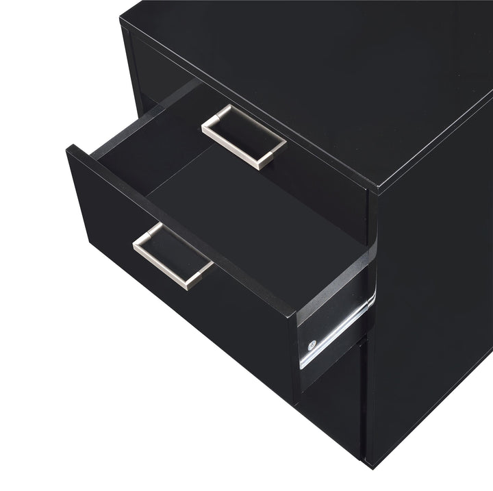 3 drawers File Cabinet for home - Black