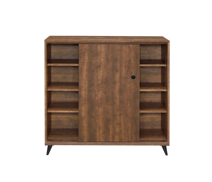 Modern Rectangular Shoe Cabinet with four compartments - Oak