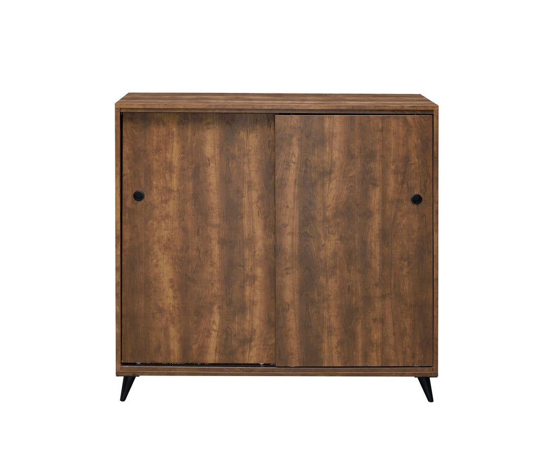 Shea Rectangular Shoe Cabinet with 2 Sliding Doors and 4 Compartments - Oak