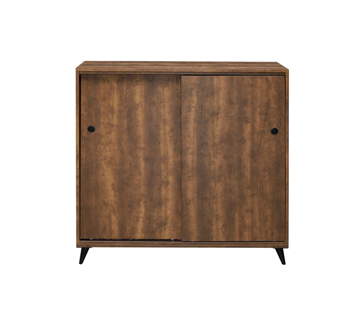 Shea Rectangular Shoe Cabinet with 2 Sliding Doors and 4 Compartments - Oak