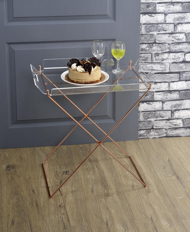  Rectangular Tray table with removable tray - Copper