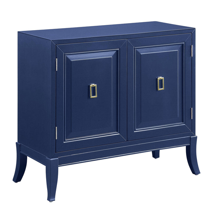 contemporary console table with two storage cabinet - Blue