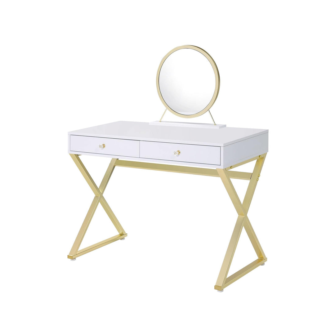 vanity table jewelry makeup desk - White