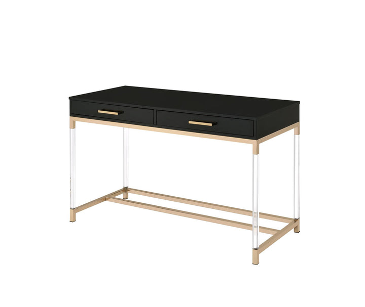 Ornate carving style writing desk - White