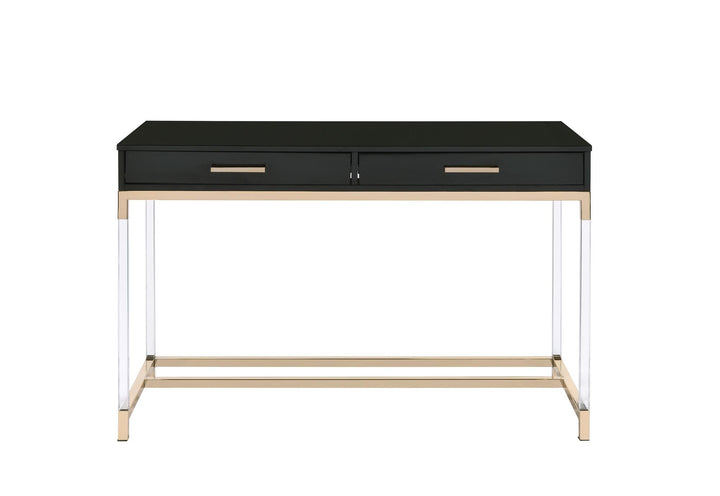 Cora Rectangular Writing Desk with 2 Storage Drawers - White
