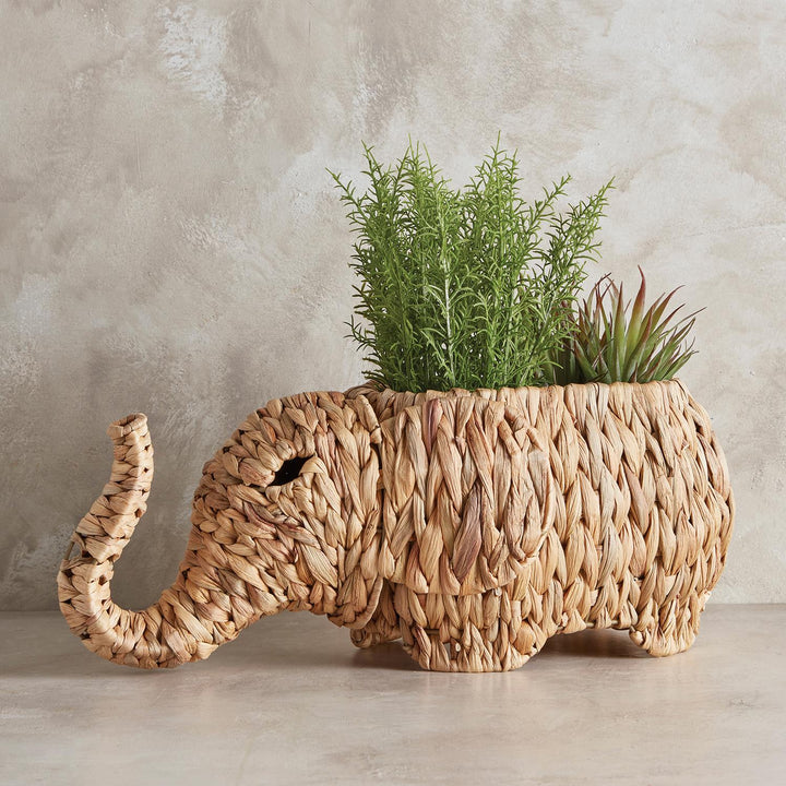 Elephant wicker basket - Honey