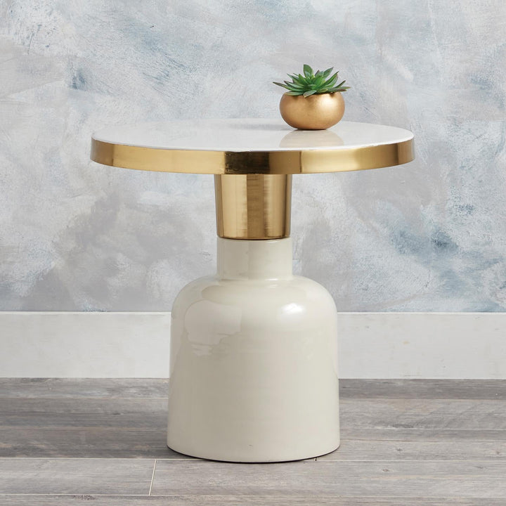 Callie Gold and Brass Coffee Table - Gold
