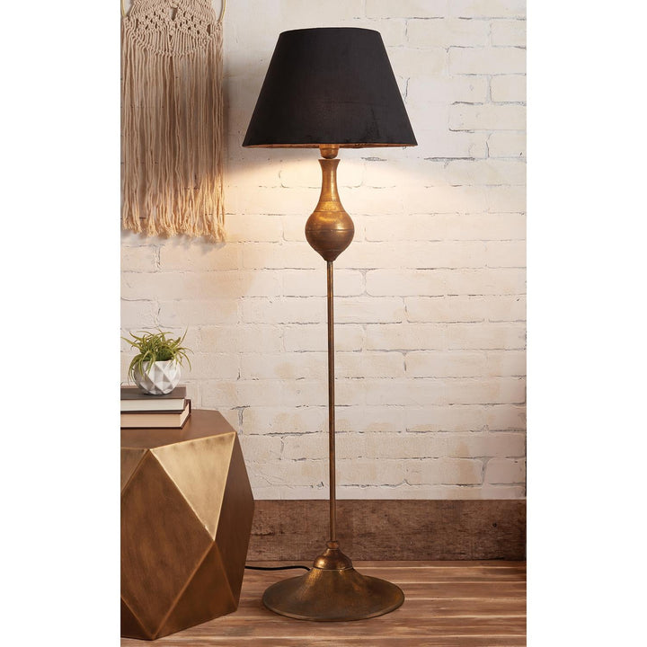 Velvet Floor Lamp with Iron Base - Black